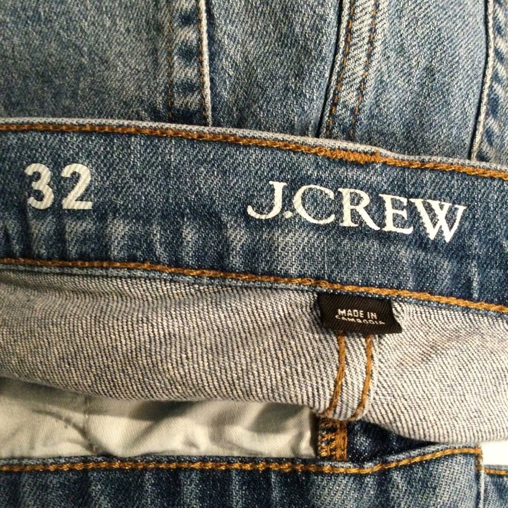 J. Crew 9" demi boot crop jean medium wash 32 raw hem - Picture 7 of 9